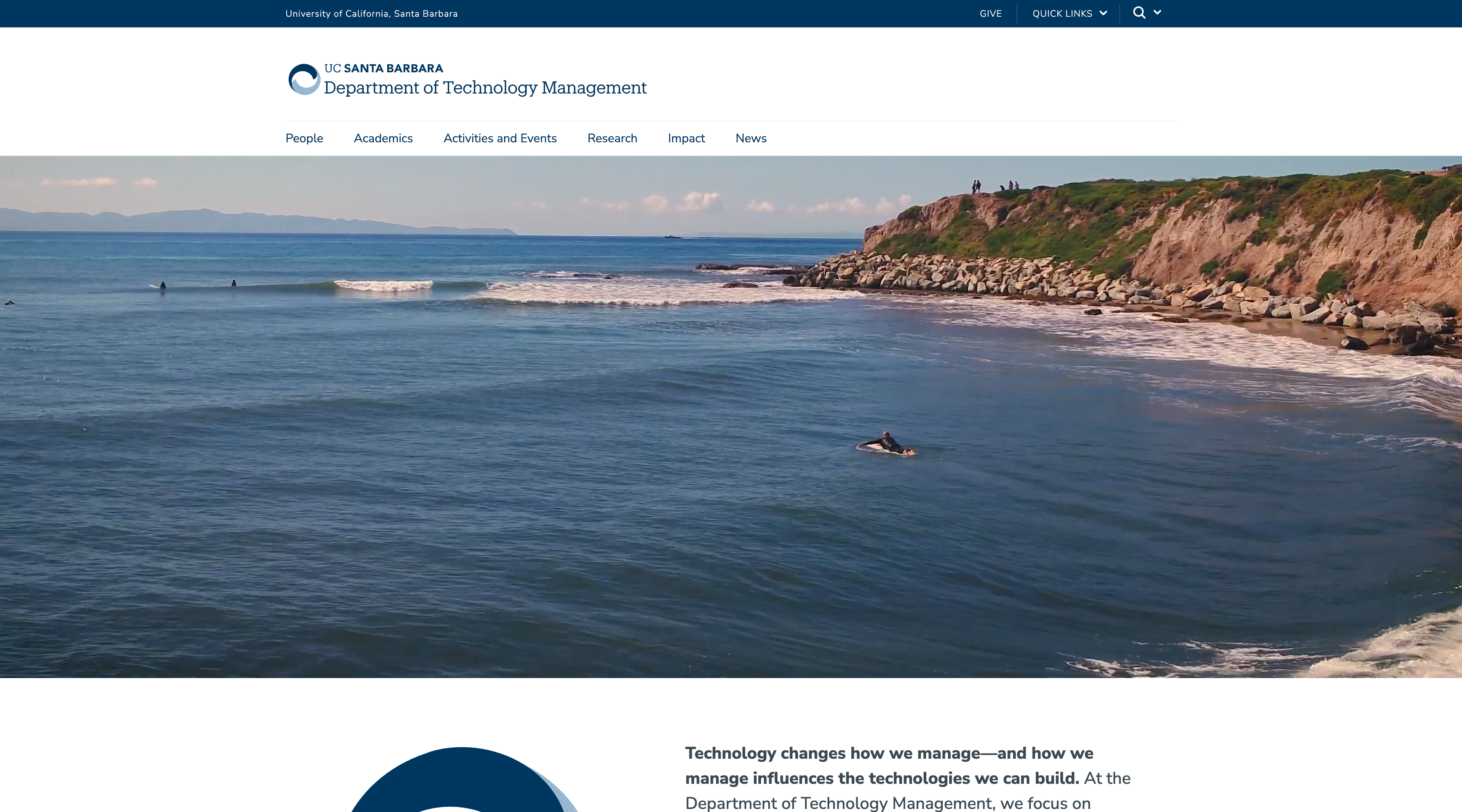 department of technology management example